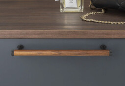 Úchytka Mewo 160 ořech zlatá matná